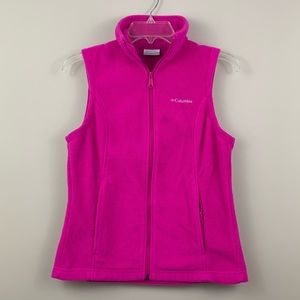 Columbia fleece vest- fuchsia pink